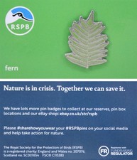 RSPB Pin Badge NIIC Fern