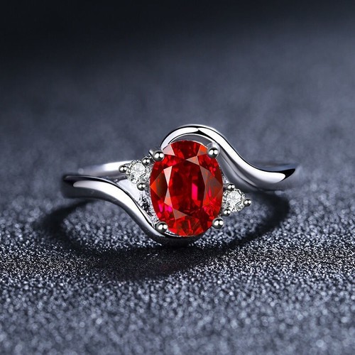 Crystal red stone adjustable - red,