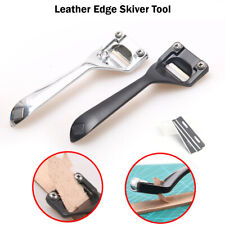 Leather Edge Skiver Tool Hand-Skiving for Thinning Leather craft with 3 Blades