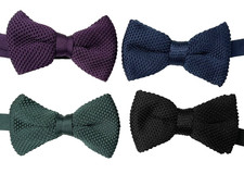 4 knitted bow ties set of four