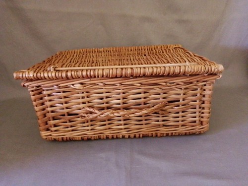 Vintage wicker wood split - wood, &