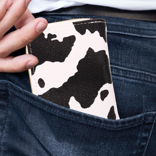 Cute cow print card holder - cute,