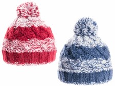 Mens Bobble Hat Chunky Knit