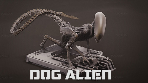 Dog alien xenomorph - xenomorph, resin