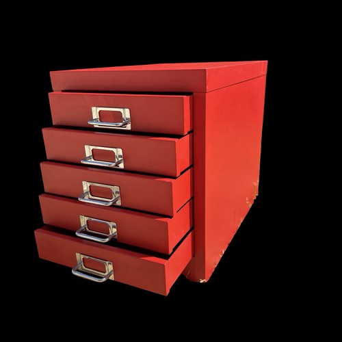 Red drawer wooden - wooden, storage