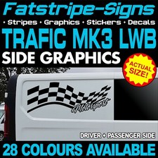 to fit RENAULT TRAFIC MK3 LWB MOTORSPORT FLAG GRAPHICS STICKERS DECAL CAMPER VAN