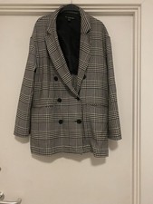 Zara Houndstooth Patten Blazer