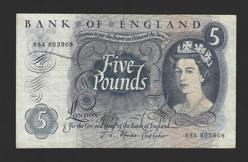 Boe old banknote - boe, £5