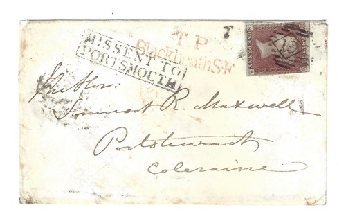 1845 cover to ireland - cover,