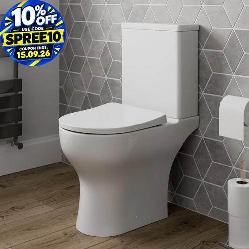 Close coupled rimless toilet - coupled,