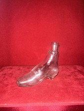 Vintage Glass Boot Bottle 