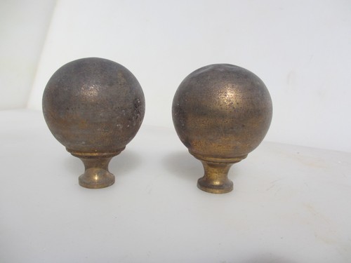 Victorian brass curtain pole - brass,