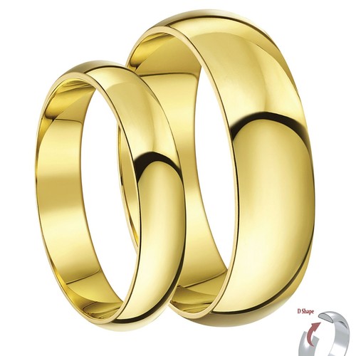 6mm 9ct yellow gold wedding - 4&6mm,