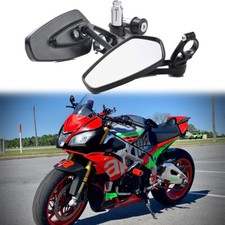 7/8" Motorcycle Handle Bar End Side Rearview Mirrors For Aprilia Tuono V4 1100RR