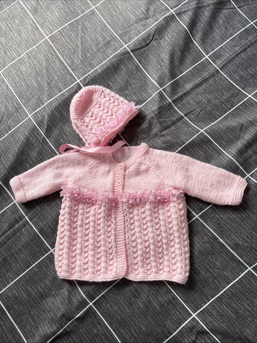 Hand knitted matinee coat - knitted,
