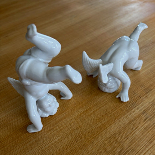 Vintage pair white - pair, ceramic