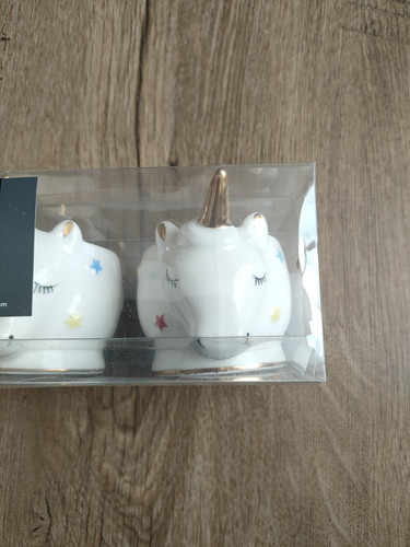 Unicorn egg cups pair ceramic - cups,