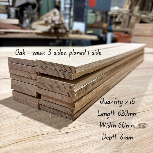 Planed one face oak timber - planed,
