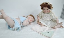 Porcelain Dolls Baby 'Little Miss Muffet' & 'good as gold' Sleeping Baby - Q13