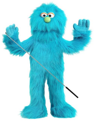 Blue monster puppet - monster, body