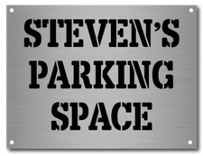 Personalised Car Parking space 20 x 15cm A5 Plaque