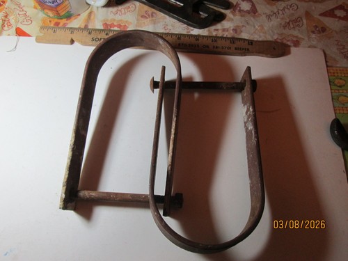 Antique used metal straps - antique,