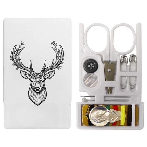 Floral stag head mini travel - stag, head'
