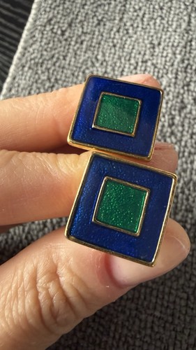 Vintage gold tone blue - gold,