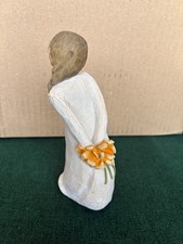 Susan Lordi Willow Tree "For You" Girl with Flowers Behind Back