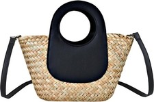 Handwoven Straw Beach Bag for