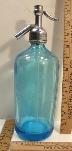 Vintage etched blue czech - vintage,