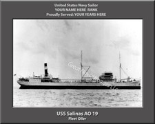 USS Salinas AO 19 Personalized