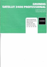 Operating instructions for Grundig Satellit 3400