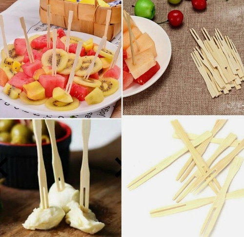 Bamboo disposable wooden fruit - bamboo,