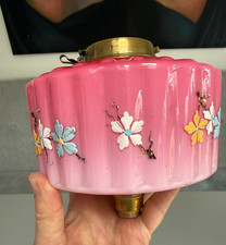 antique cranberry hand painted