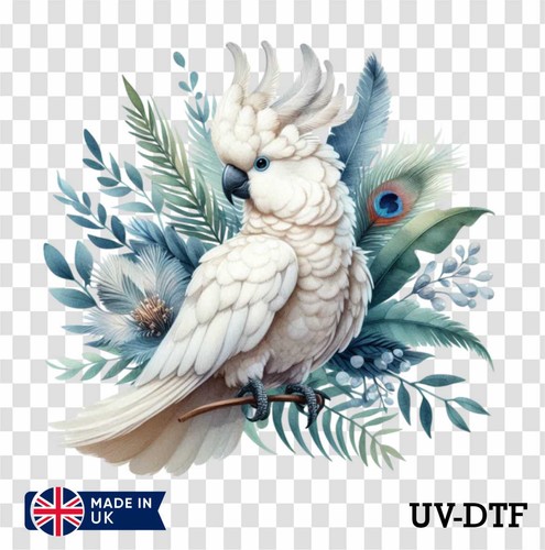 White cockatoo dtf - uv, sticker