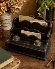 Vintage wooden letter rack - wooden,