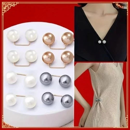 8pcs pearl brooch waist - pearl,