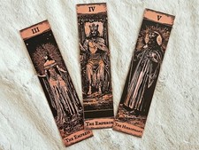 Tarot Bookmarks Set 2 – The Empress, Emperor, Hierophant | Gothic Gift Set