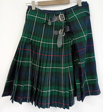 THE KILT Scottish Tartan Kilt Size 34 Traditional Pleated Green - Z888