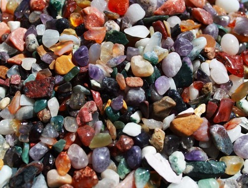 Natural gemstone chips 1kg - chips,