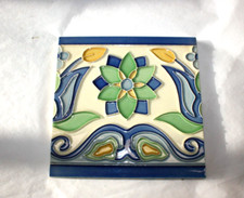 Tiles Ceramic Tile Fireplace Wall Trivet Antique  style Boarder ref 03