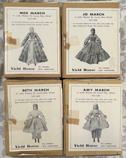 NIOB Set of 4 Vtg Yield House porcelain doll kits Little Women March Sisters