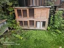 Wooden Rabbit Hutch with Run Small Animal Guinea Pig House 