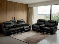 Parada 3 + 2 Black Leather