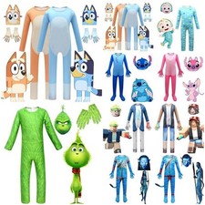 Cartoon Characters Costumes Kids Cosplay Jumpsuit Halloween Xmas Fancy Dress