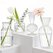 Mini glass bud vase set - glass,