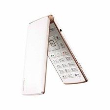 LG Wine Smart Android D486 Flip Button Touch Mobile Phone Unlocked 4 GB White