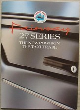 LONDON TAXIS INTERNATIONAL FAIRWAY 2.7 SERIES Sales Brochure 1989