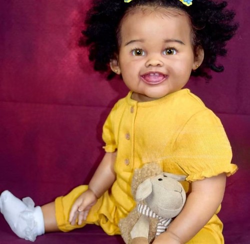 Reborn doll rooted - doll, afro